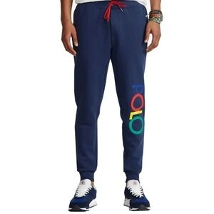 Polo by Ralph Lauren Men's XXL Double Knit Logo Sweatpants NEW XXL Navy Blue